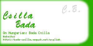csilla bada business card